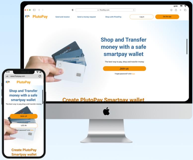 PlutoPay app screens